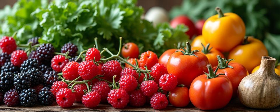 Seasonal fresh fruits and vegetables
